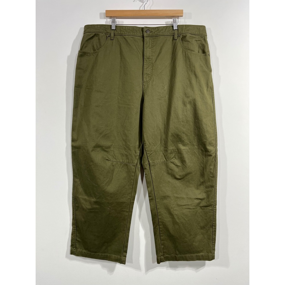 Old Navy Baggy Earthy High-Rise Barrel Leg Pants Olive Green Cotton Size 20 Boho